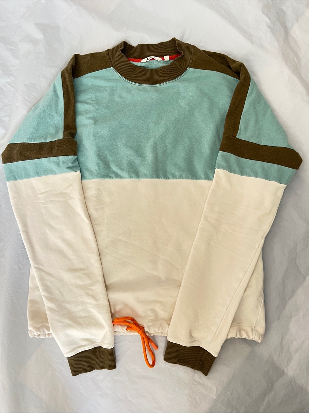 Cotopaxi Colorblock Crewneck Sweatshirt Mint Cream Brown Women’s Medium M